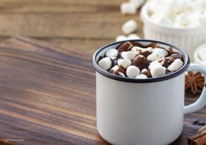 stand chocolat chaud avec chamallow La Pizzaiolita